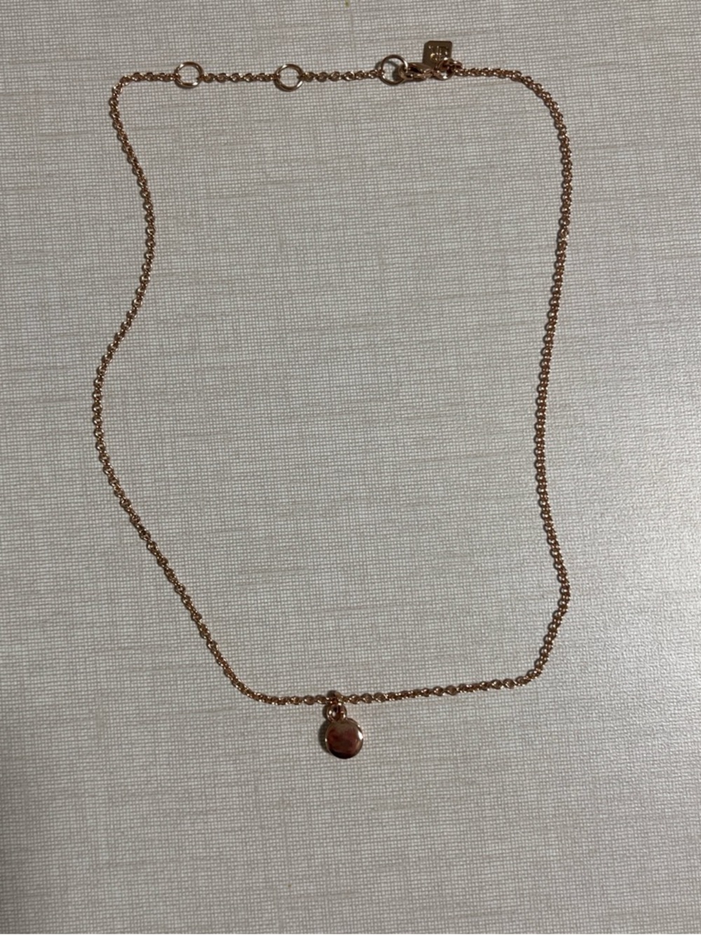 Banana Republic Rose Gold Tiny Disc Necklace